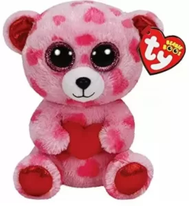 Ty Beanie Boos Pink Teddy Bear